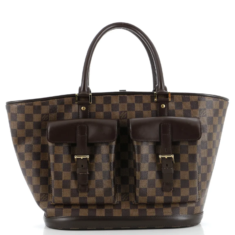 Shoulder bags with perforated details for style -Manosque Handbag Damier GM