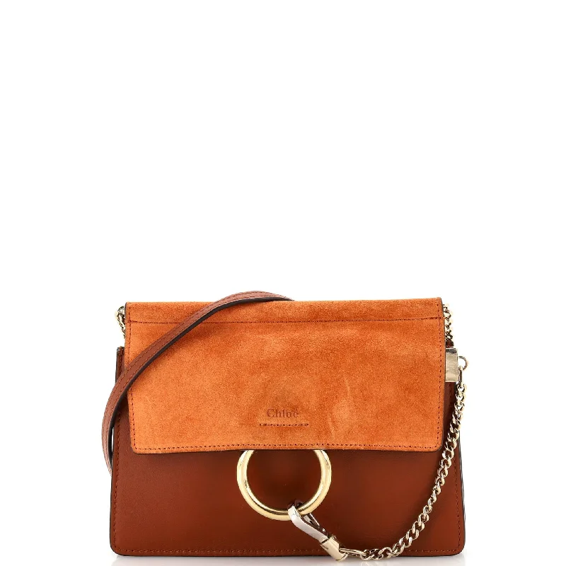 Waterproof shoulder bags ideal for rainy days -Faye Chain Shoulder Bag Leather and Suede Mini