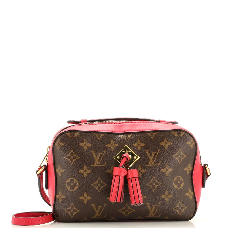 Shoulder bags with soft linings for protection -Saintonge Handbag Monogram Canvas with Leather