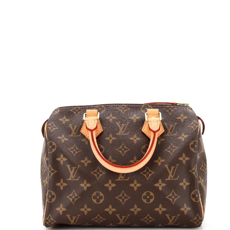 Shoulder bags with playful patterns for fun -Speedy Handbag Monogram Canvas 25