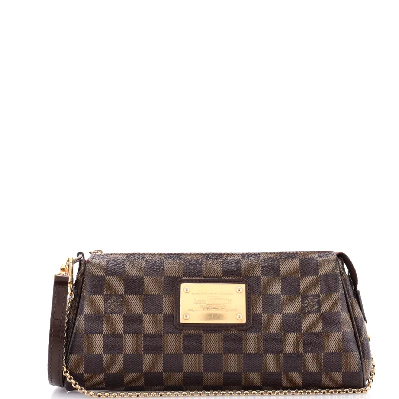 Shoulder bags with retro logos for charm -Eva Handbag Damier