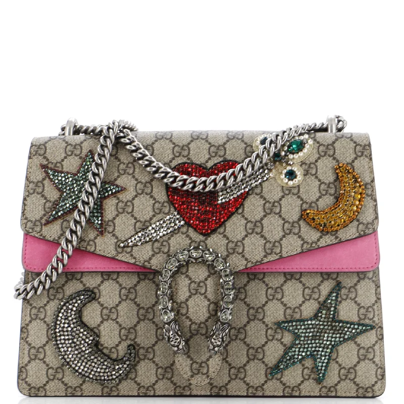 Shoulder bags with playful patterns for fun -Dionysus Bag Embellished GG Coated Canvas Medium