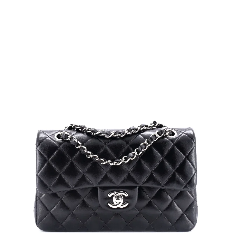 Shoulder bags with elegant gold-tone hardware -Classic Double Flap Bag Quilted Lambskin Small