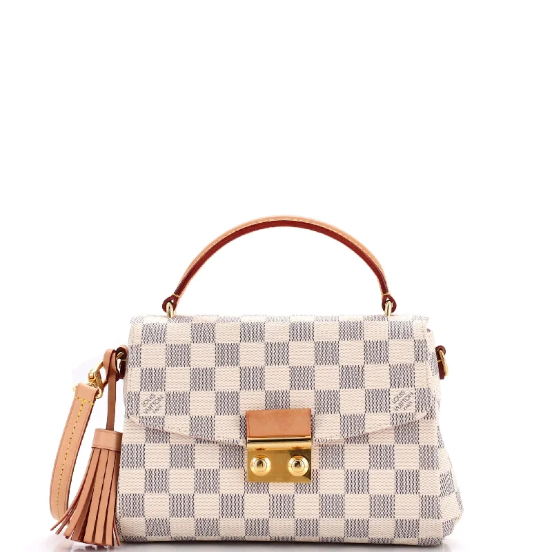 Shoulder bags with perforated details for style -Croisette Handbag Damier