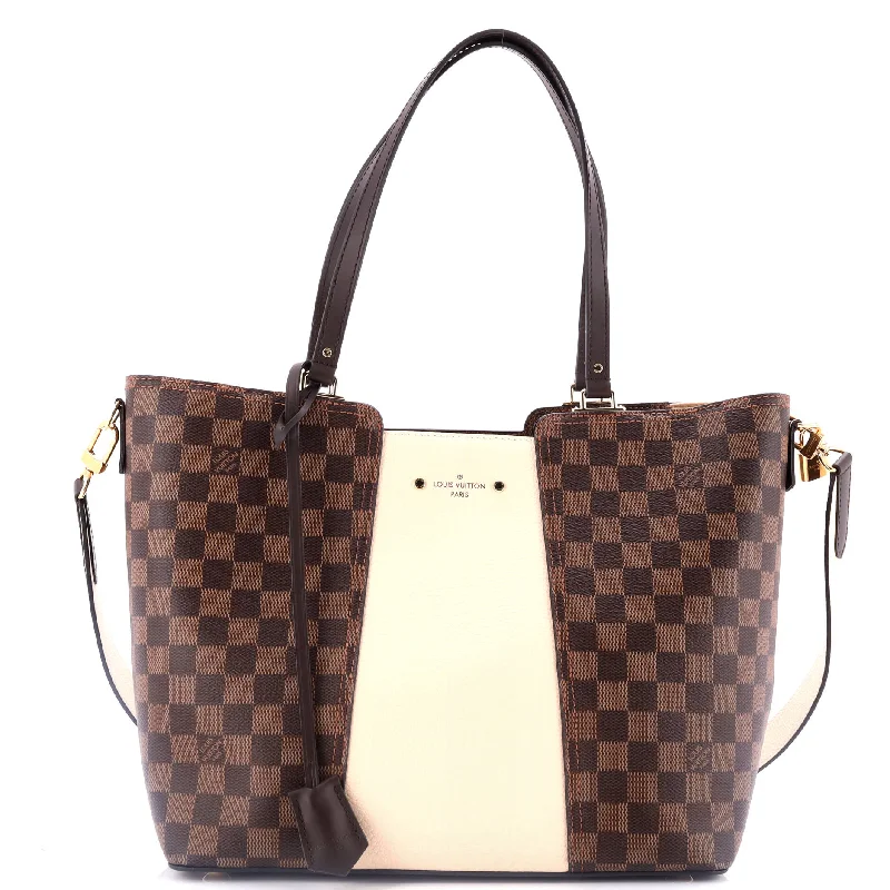 Shoulder bags with sleek hardware for sophistication -Jersey Handbag Damier with Leather