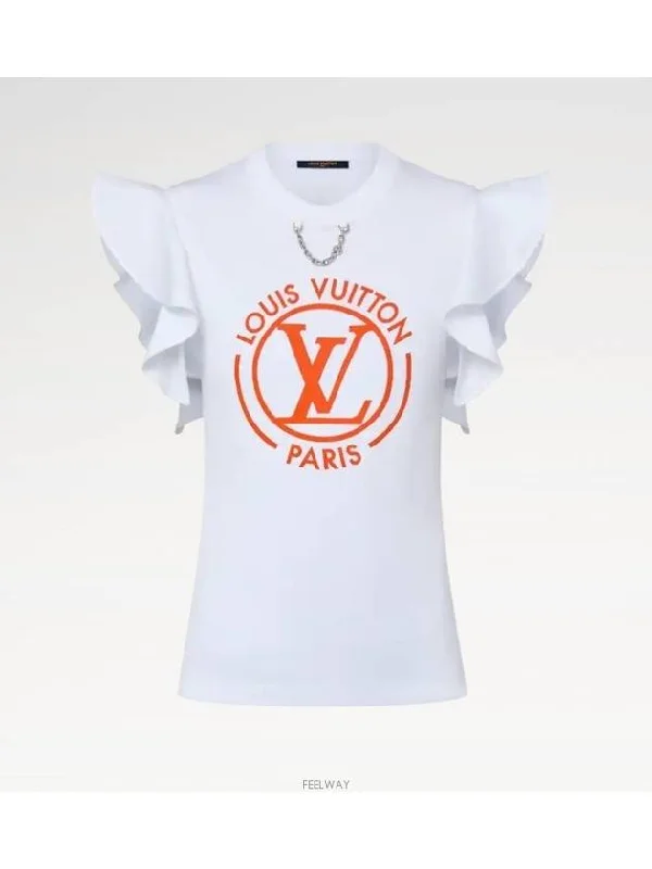 1AFTTL NEW LV Flounce Sleeve T Shirt Short