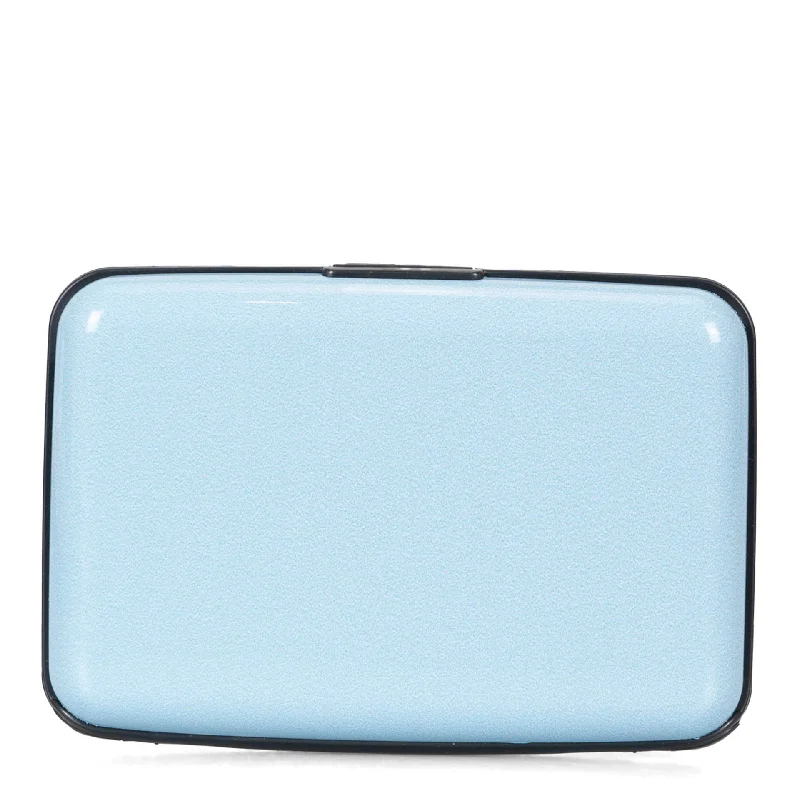 Solid Light Blue Aluminium RFID Card Holder