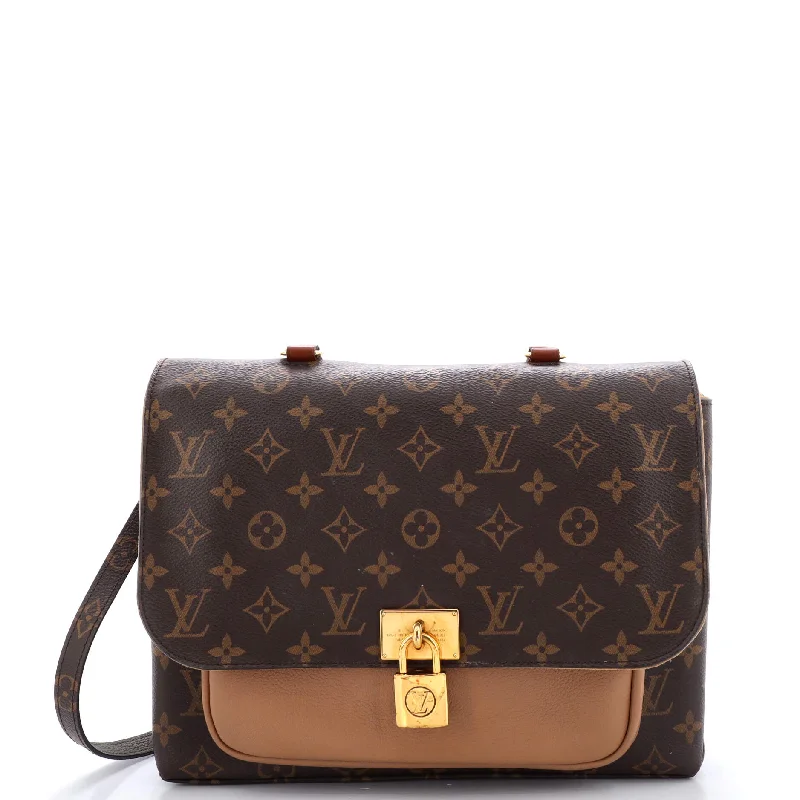 Shoulder bags with bold checks for trend -Marignan Handbag Monogram Canvas with Leather