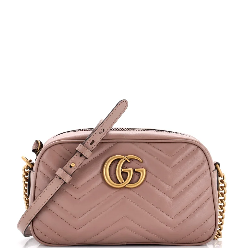 Shoulder bags with structured shapes for class -GG Marmont Shoulder Bag Matelasse Leather Small