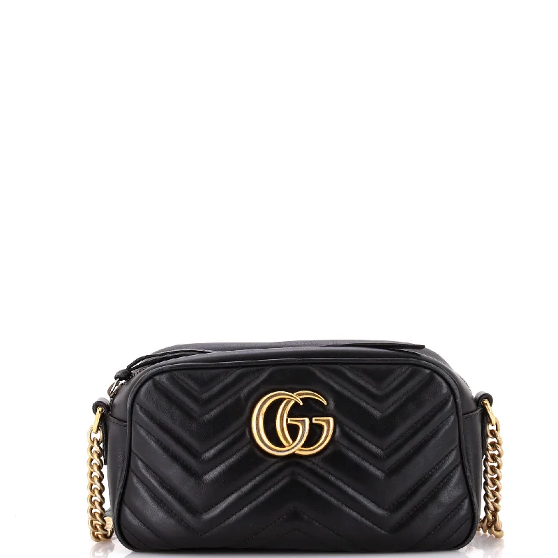 Shoulder bags with waterproof lining for protection -GG Marmont Shoulder Bag Matelasse Leather Small