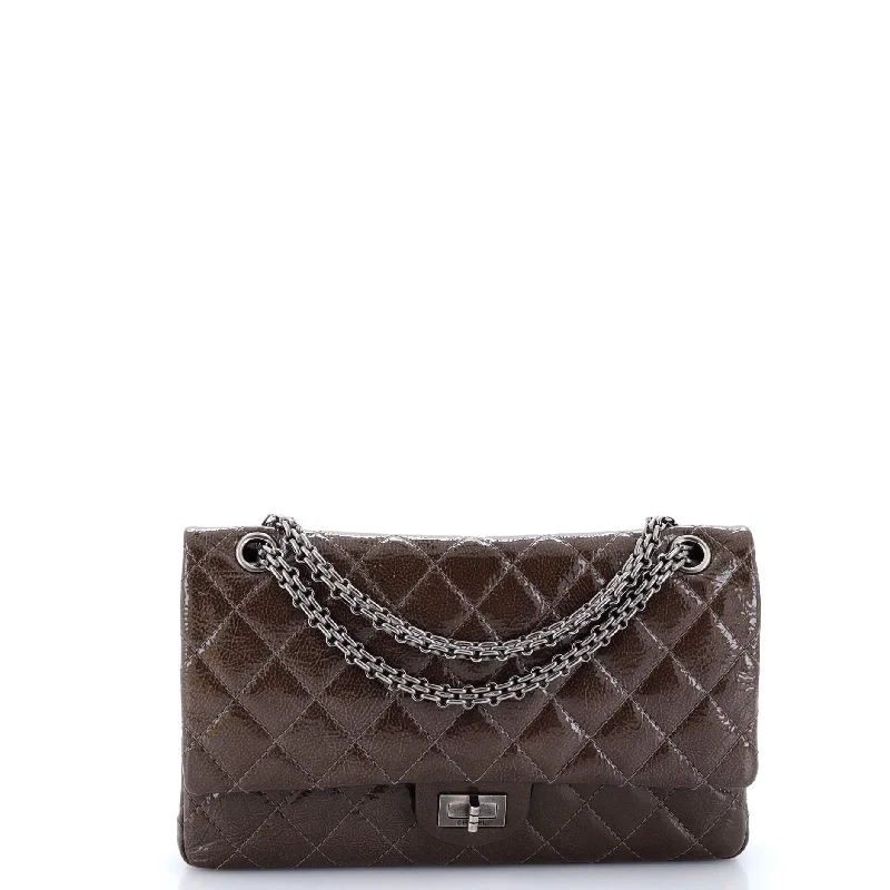 Shoulder bags with eco-friendly bamboo accents -Reissue 2.55 Flap Bag Quilted Patent Caviar 226