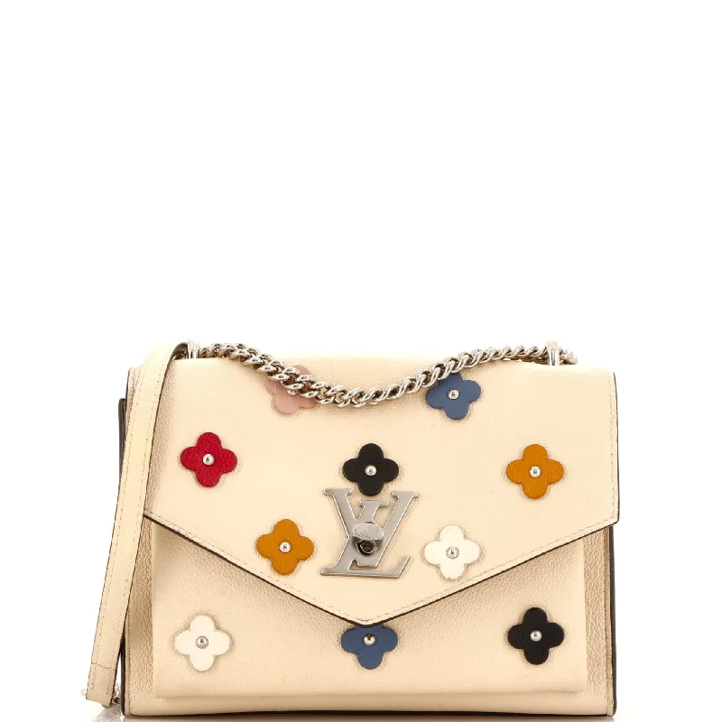 Shoulder bags with sleek hardware for sophistication -Mylockme Handbag Flower Embellished Leather BB