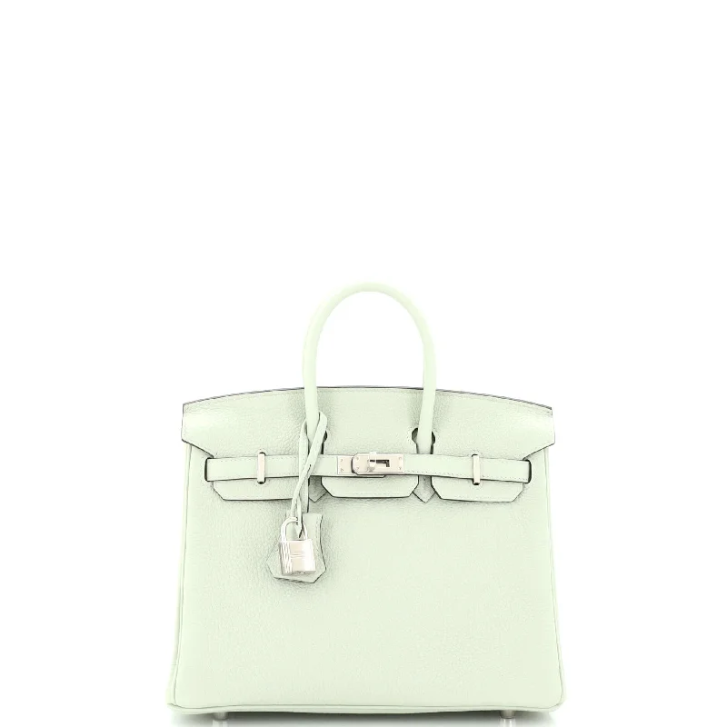 Shoulder bags with bold logos for branding -Birkin Handbag Grey Togo with Palladium Hardware 25