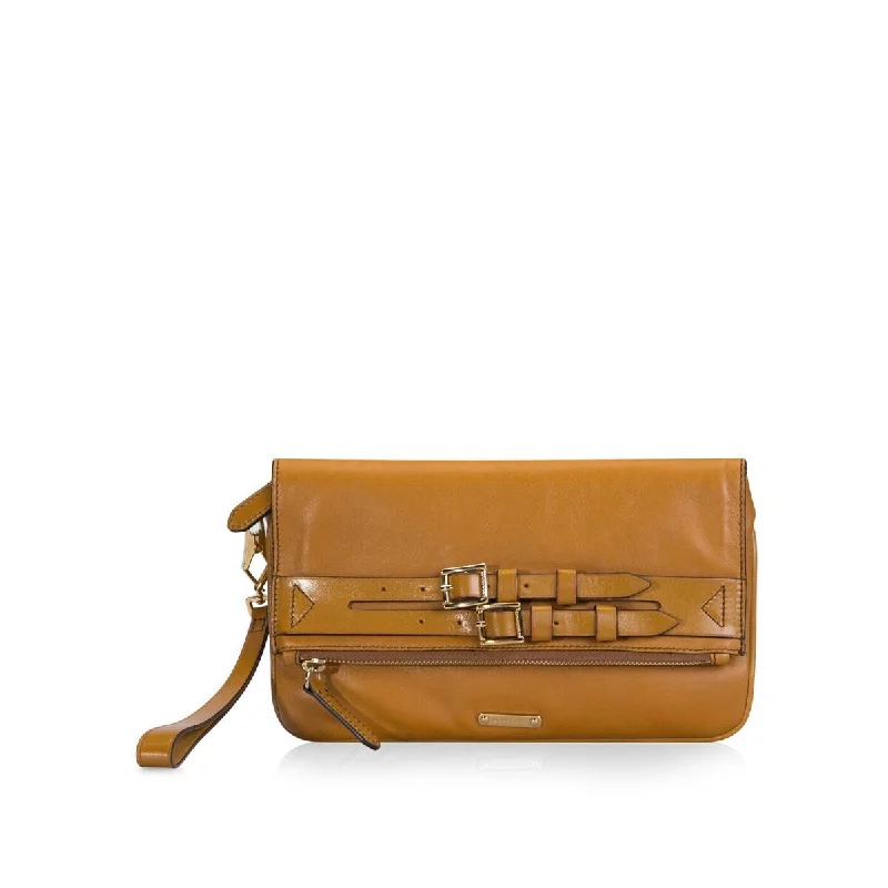 Adeline Belted Foldover Flap Clutch