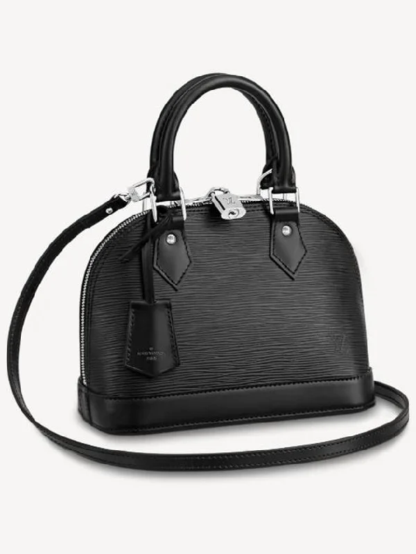 Alma BB Epi Tote Bag Black