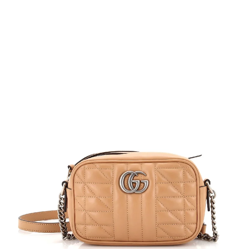 Shoulder bags with chevron designs for trend -GG Marmont Shoulder Bag Mixed Matelasse Leather Mini