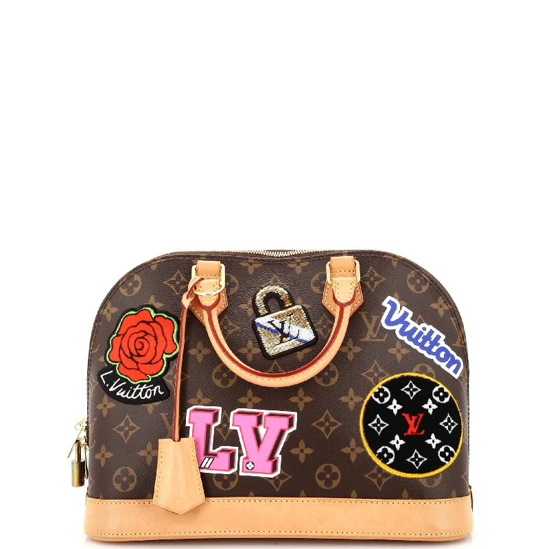 Shoulder bags with soft fabric for comfort -Alma Handbag Limited Edition Patches Monogram Canvas PM