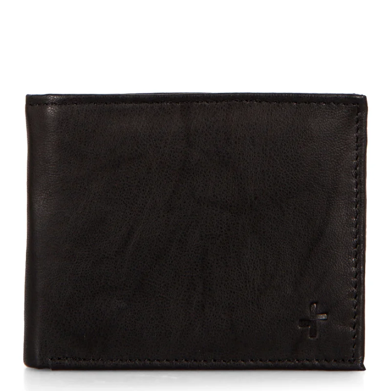 Leather RFID Bifold Wallet with Flip-Up Wing