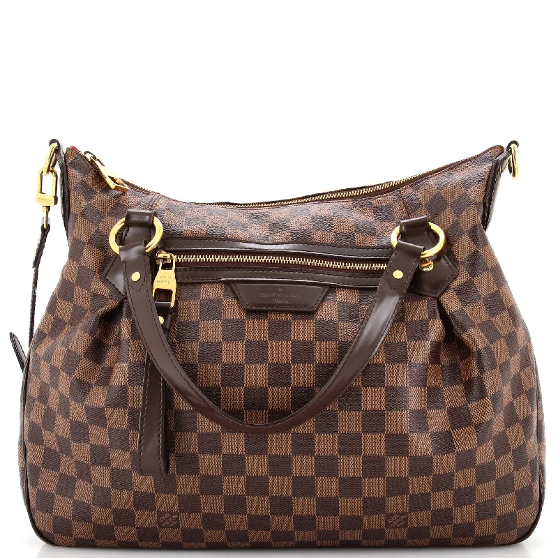 Shoulder bags with neutral leather for elegance -Evora Handbag Damier MM