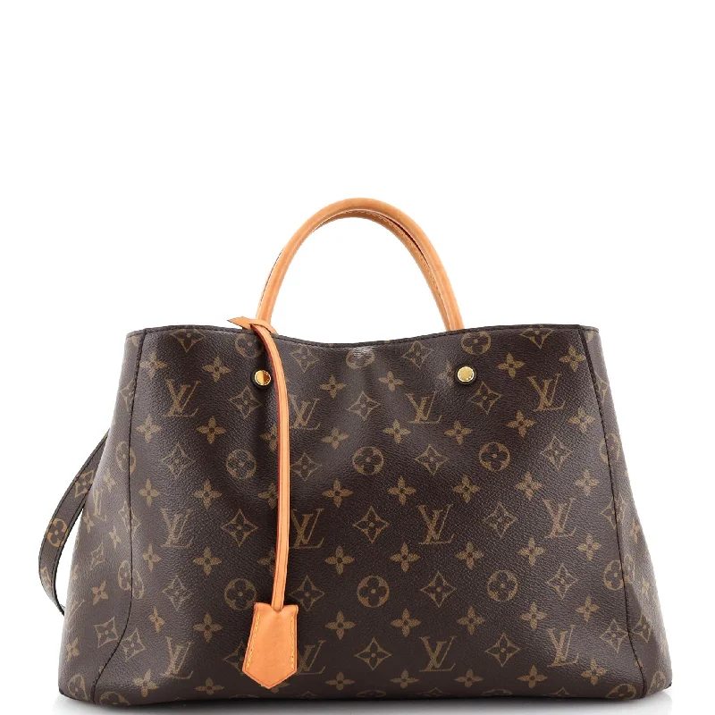 Shoulder bags with contrast stitching for detail -Montaigne Handbag Monogram Canvas GM