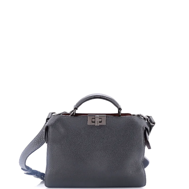 Shoulder bags with contrast stitching for detail -Peekaboo ISeeU Bag Leather Mini