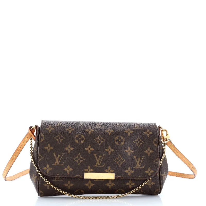 Reversible shoulder bags offering two chic looks -Favorite Handbag Monogram Canvas MM