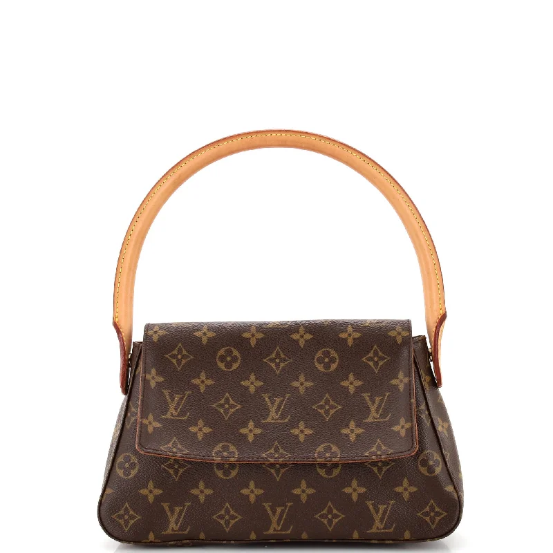 Shoulder bags with minimalist sleek silhouettes -Looping Handbag Monogram Canvas Mini