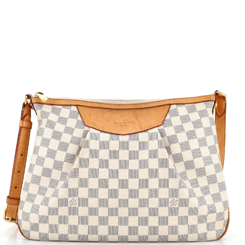 Shoulder bags with denim fabric for casual -Siracusa Handbag Damier MM