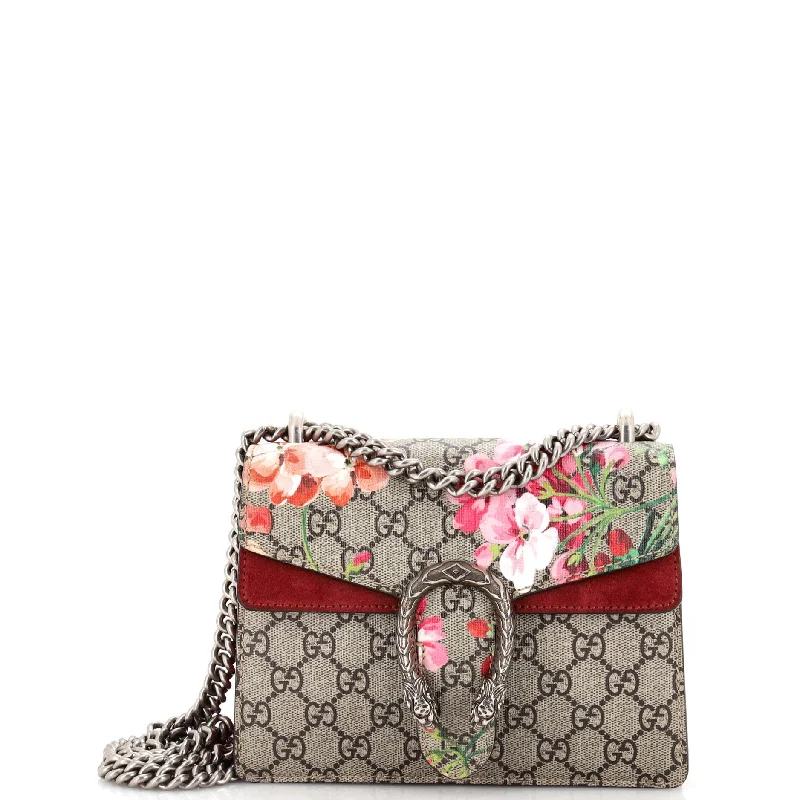 Durable shoulder bags for heavy daily use -Dionysus Bag Blooms Print GG Coated Canvas Mini