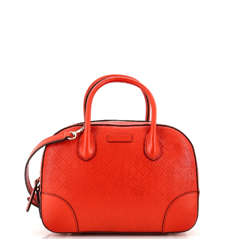 Shoulder bags with vintage clasps for nostalgia -Bright Top Handle Bag Diamante Leather Small