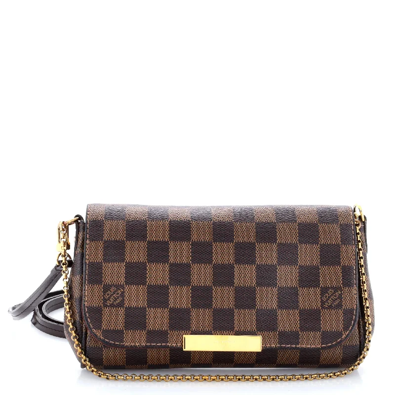 Shoulder bags with quilted leather for luxury -Favorite Handbag Damier PM