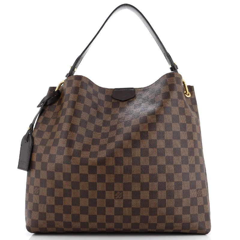 Shoulder bags with compact designs for portability -Graceful Handbag Damier MM