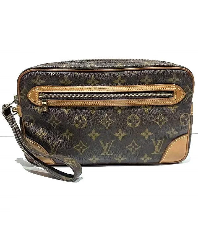 Best tote bags with soft handles for comfortable all-day wear-Authentic Louis Vuitton Monogram Canvas Clutch Bag