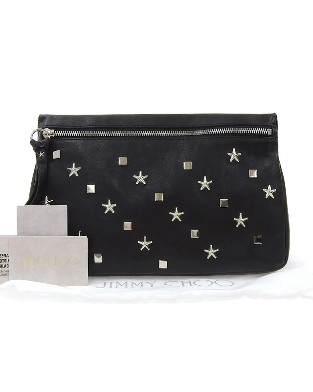 Best tote bags with spacious pockets for easy access to your essentials-Black Leather Zena Clutch Bag in Great Condition