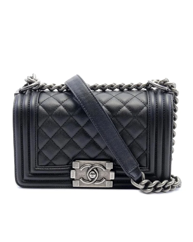 Tote bags with structured designs for a polished, professional look-Quilted Leather Crossbody Bag with Chain Strap