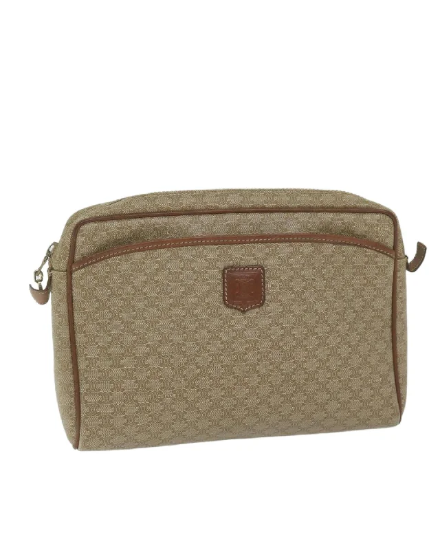 Best tote bags with canvas and leather straps for a durable, fashionable combo-Authentic Beige Macadam Canvas Clutch Bag