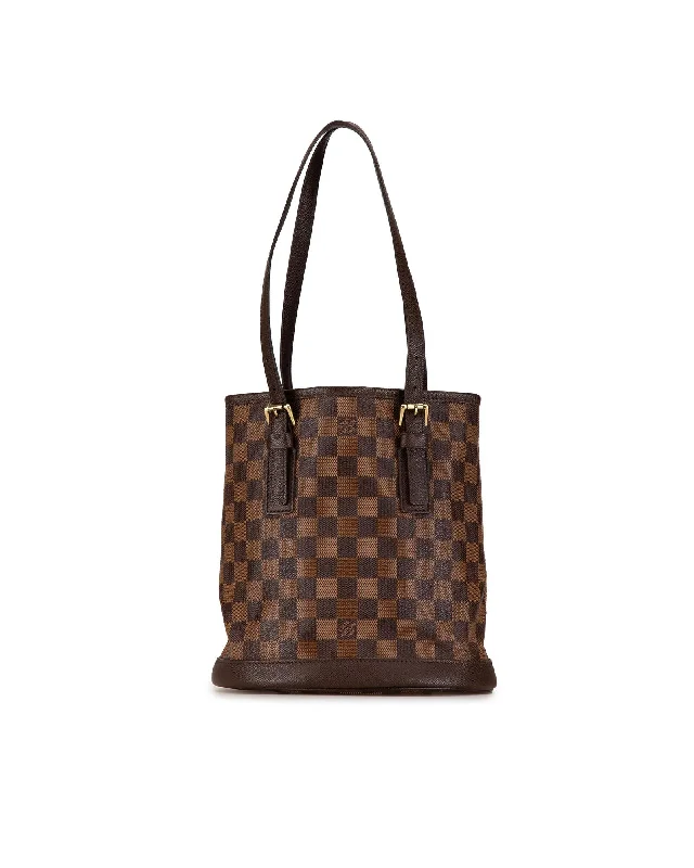 Best tote bags with water-resistant fabric for durability and easy maintenance-Damier Ebene Canvas Shoulder Bag