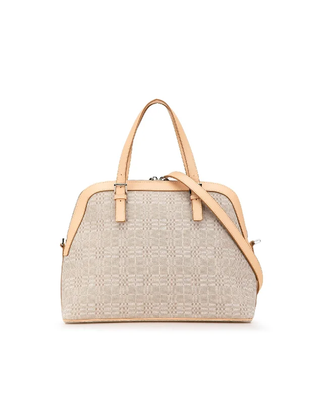 Tote bags with animal motif designs for a quirky and playful touch-Burberry Small TB Bag Beige Leather Tote