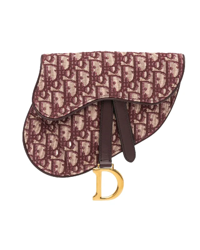 Tote bags with vintage floral patterns for a retro, feminine style-Oblique Saddle Belt Bag with Detachable Waist Strap and Front Flap Closure