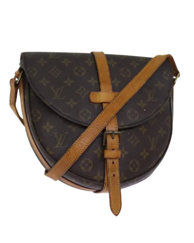 Best tote bags for shopping with large, roomy interiors for convenience-Monogram Canvas Shoulder Bag with Adjustable Strap by Louis Vuitton