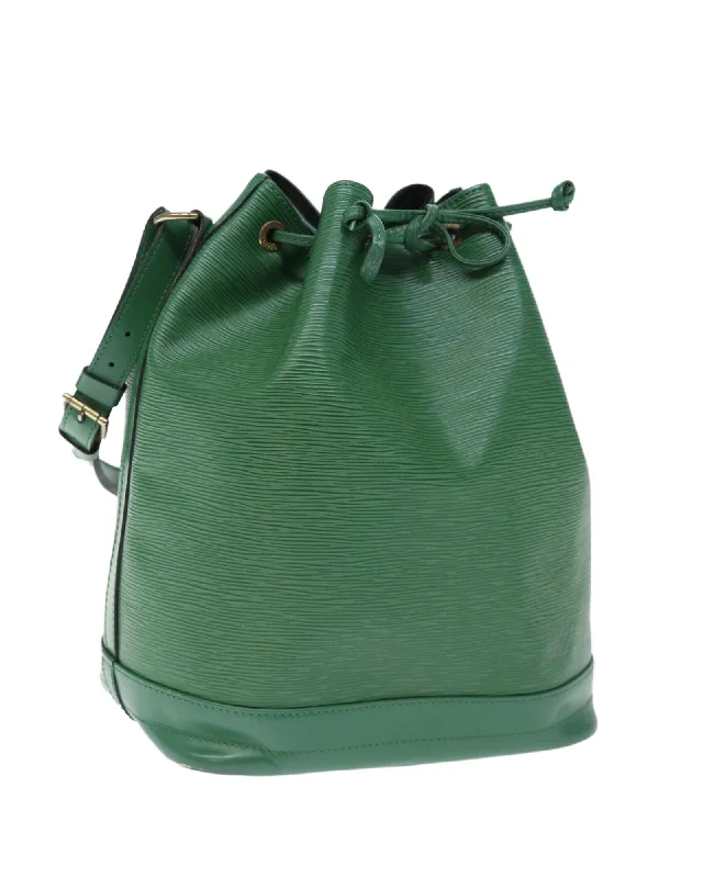 Tote bags with large, comfortable handles for easy carrying on your shoulder-Green Epi Leather Shoulder Bag with Adjustable Strap by Louis Vuitton