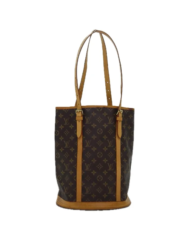 Trendy tote bags with bold prints for a fashion-forward statement piece-Monogram Canvas Shoulder Bag with Adjustable Strap