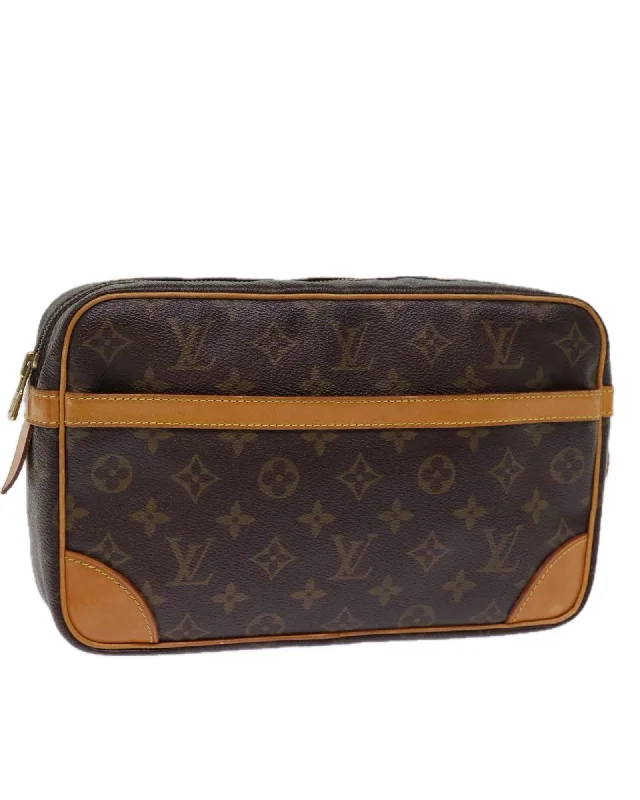 Best tote bags with sturdy, reinforced handles for heavy-duty use-Monogram Canvas Clutch Bag