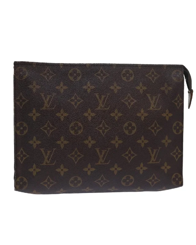 Tote bags with luxe velvet material for a plush, elegant appearance-Monogram Canvas Poche Toilette Pouch