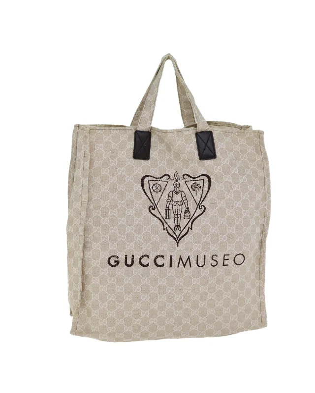 Tote bags with marble print for a chic and stylish modern design-GG Canvas Museo Tote Bag with Handles