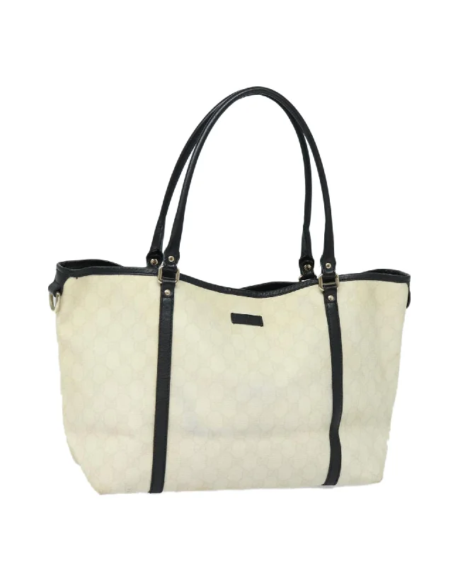 Tote bags with braided straps for a stylish and unique texture-GG Supreme PVC Leather Tote Bag with Dust Bag