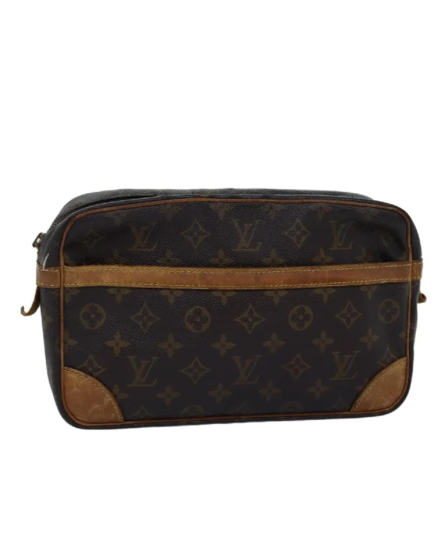 Best tote bags for travel with spacious interiors for clothes and accessories-Monogram Canvas Clutch Bag - Pre-Owned LV Accessory (SKU bs14127)