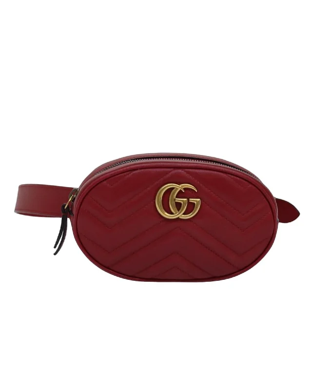 Best tote bags with floral applique designs for a delicate, feminine touch-GG Marmont Leather Waist Bag