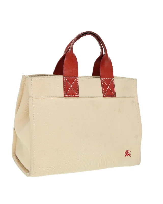 Best tote bags with mixed materials for a fashionable, multi-textured look-Canvas Hand Bag with Handle and Spacious Interior