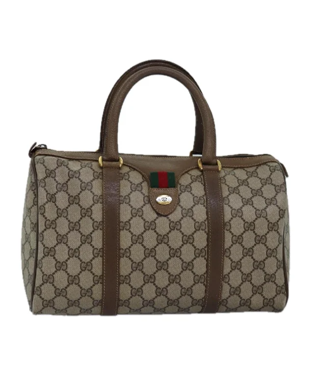 Tote bags with whimsical prints for a playful and eye-catching design-GG Supreme Web Sherry Line Boston Bag